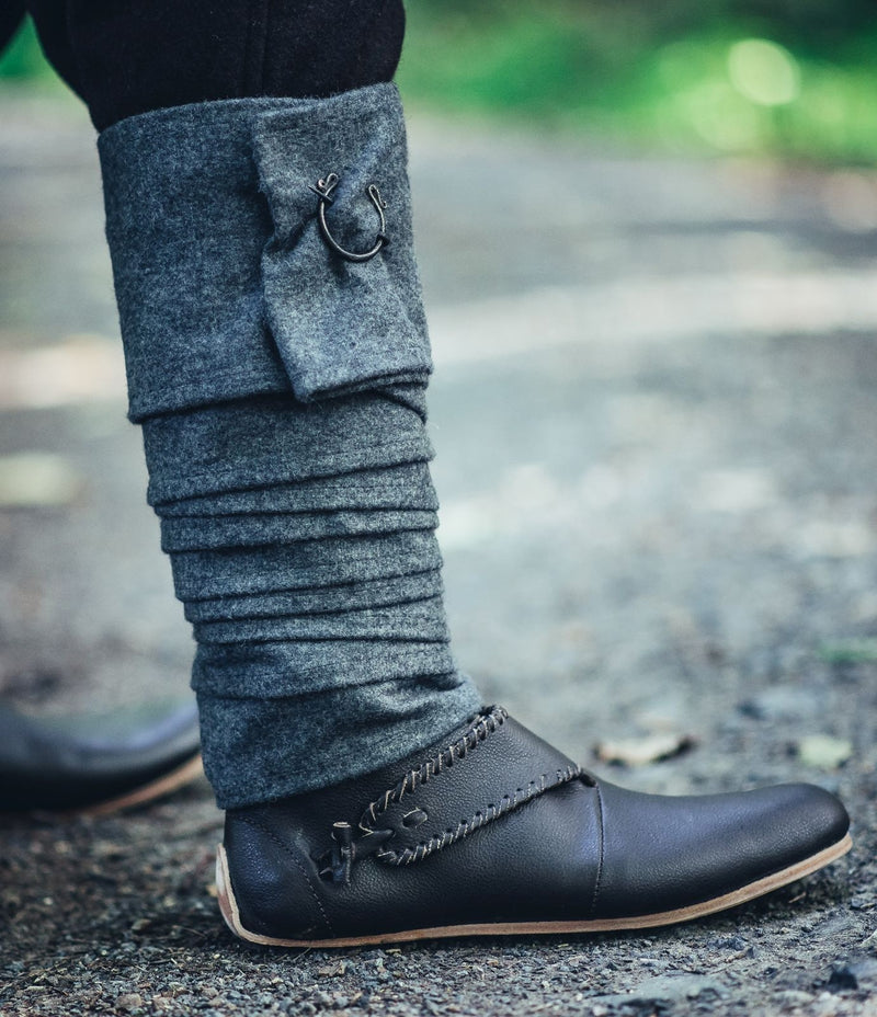 Benbind Hredulf, grå, uldblanding