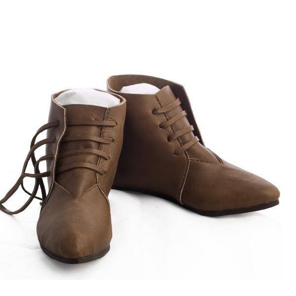 Ankle boots, 1300–1600, brown