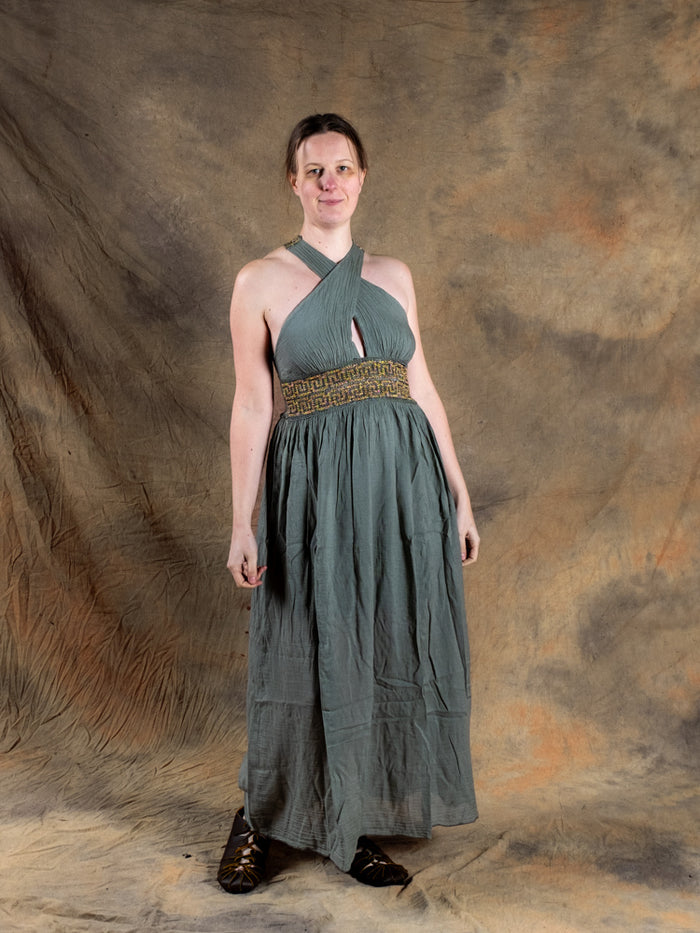 Goddess Dress Persephone, nature green