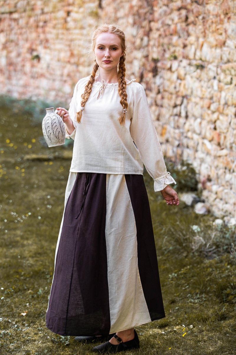 Camicia Fleur, crema