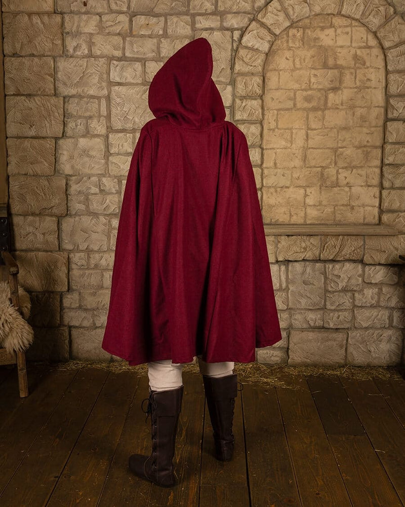 Gardecorp, travel cloak Raven, wool blend, red