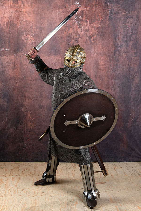 Hauberk, gemischt, Flachringe, Rundnieten, 6 mm