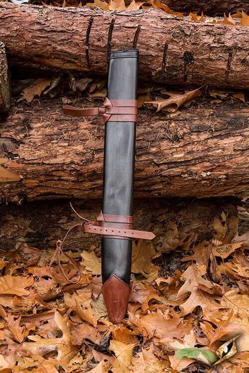 LARP sword scabbard, L, right-handed, black