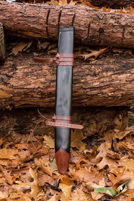 LARP sword scabbard, L, right-handed, black