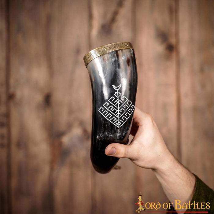 Viking drinking horn with Yggdrasil, 300-500 ml