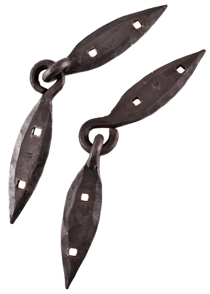 Hand-forged Viking chest hinges, pair (18 cm)