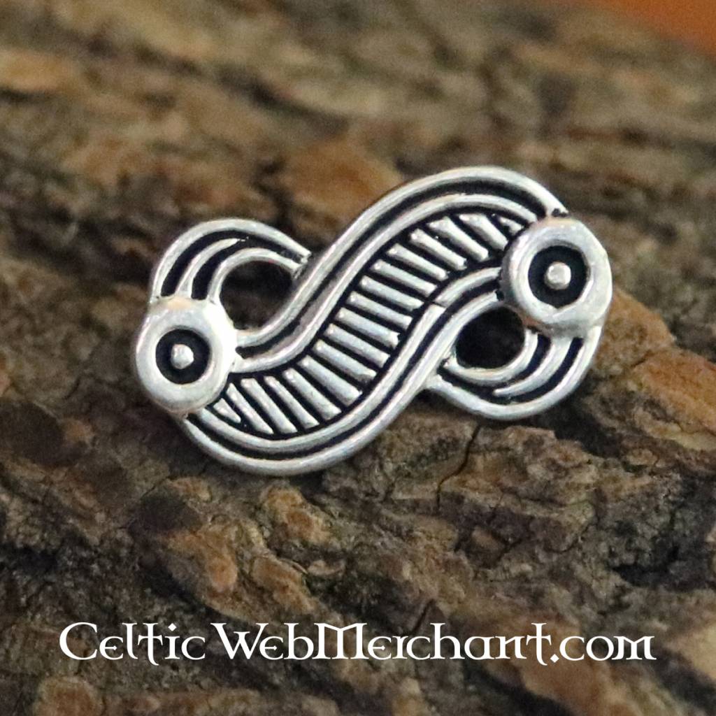Frankish eagle fibula, silver colour, bronze