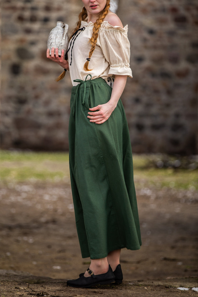 Średniowieczna spódnica Konstanze, zielona