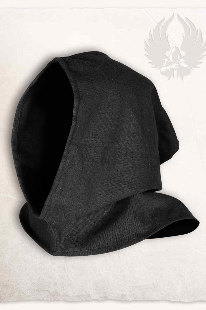 Medieval hood Bron, black