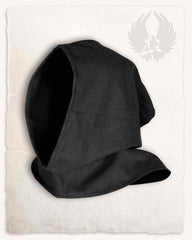 Medieval hood Bron, black