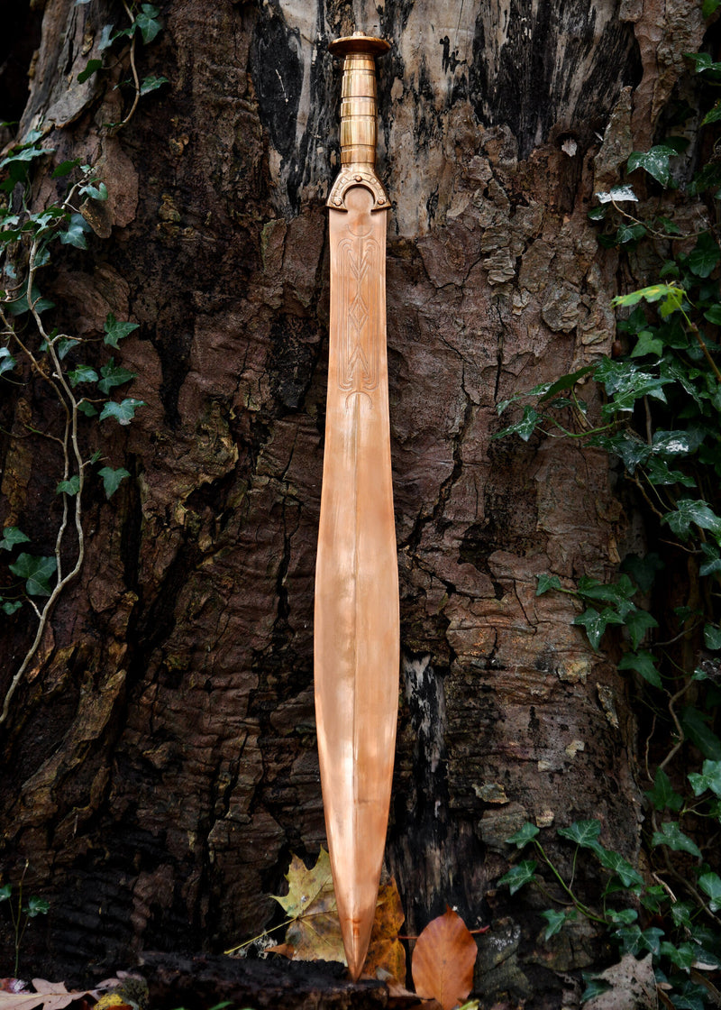 Espada de la Edad del Bronce, Dinamarca, semi-afilada