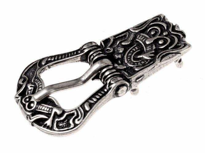 Viking buckle Birka, silvered