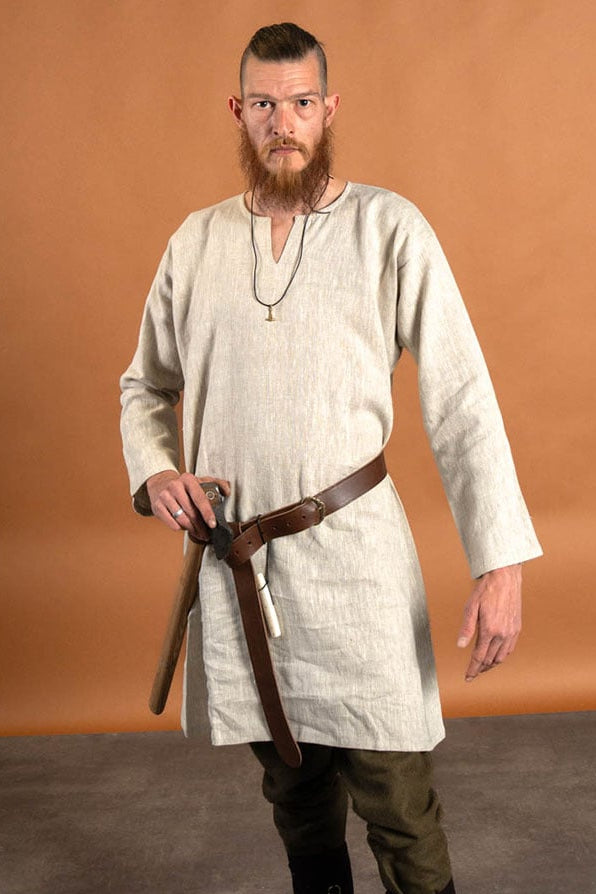 Medieval tunic Eirik, linen, natural