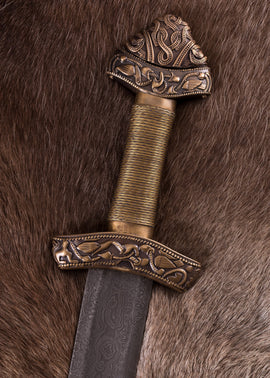 Viking sword Dybek damast, semi-sharp