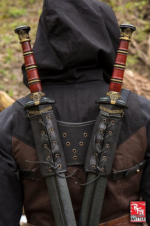 RFB Double LARP Sword Holder, Black