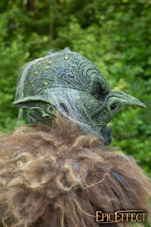 Mask Goblin Overlord with grey hair