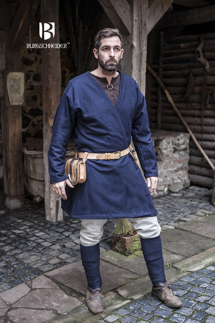 Viking caftan Loki, wool blend, blue