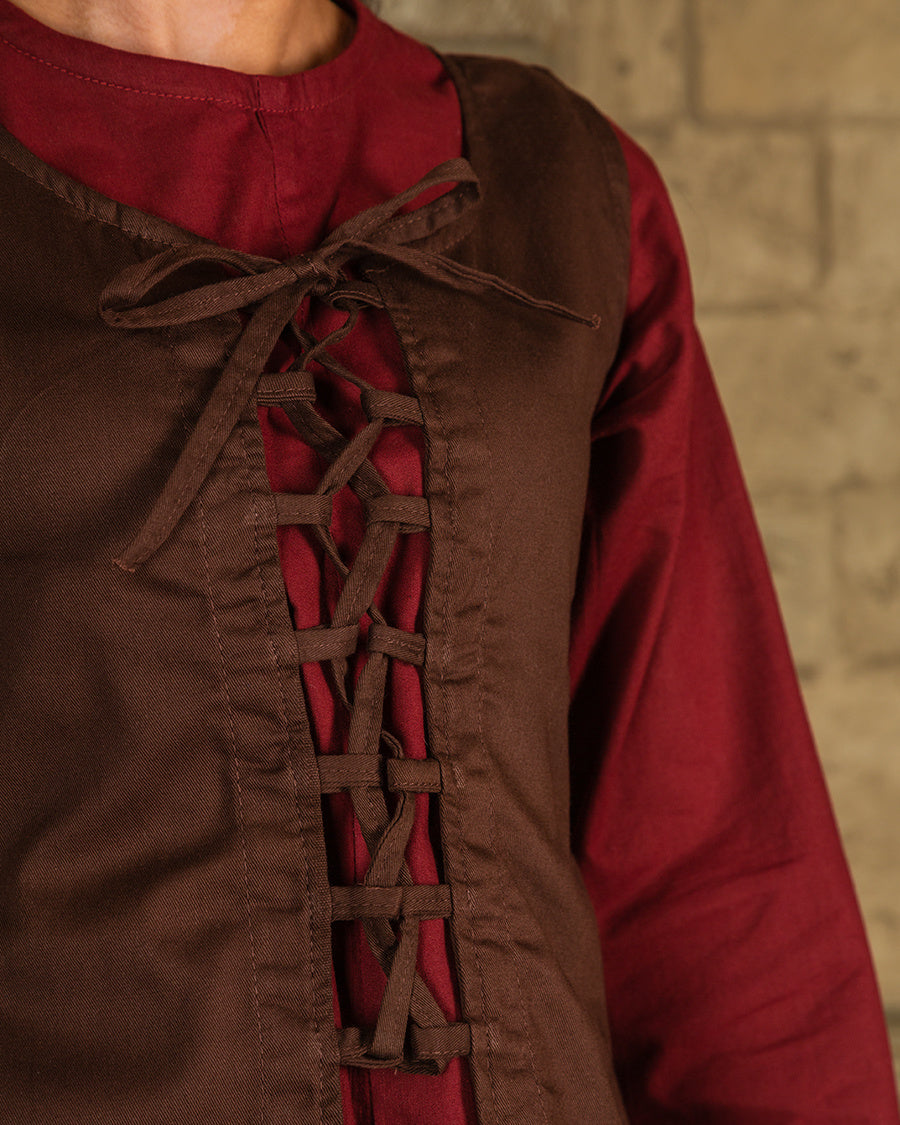 Medieval dress Leandra, brown