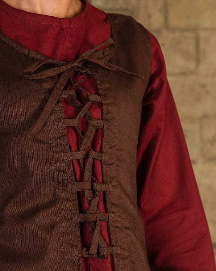 Medieval dress Leandra, brown