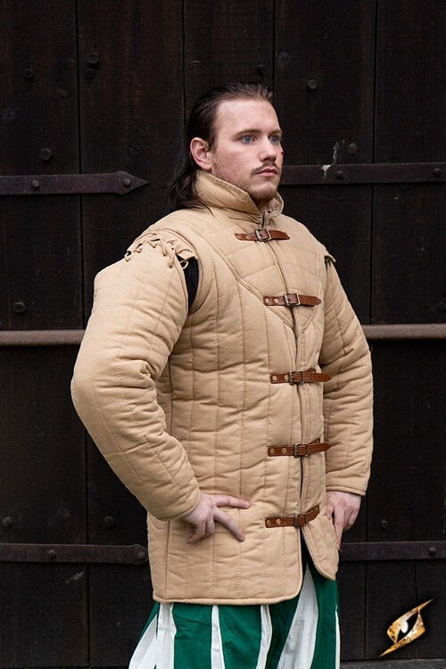 Medieval gambeson, beige