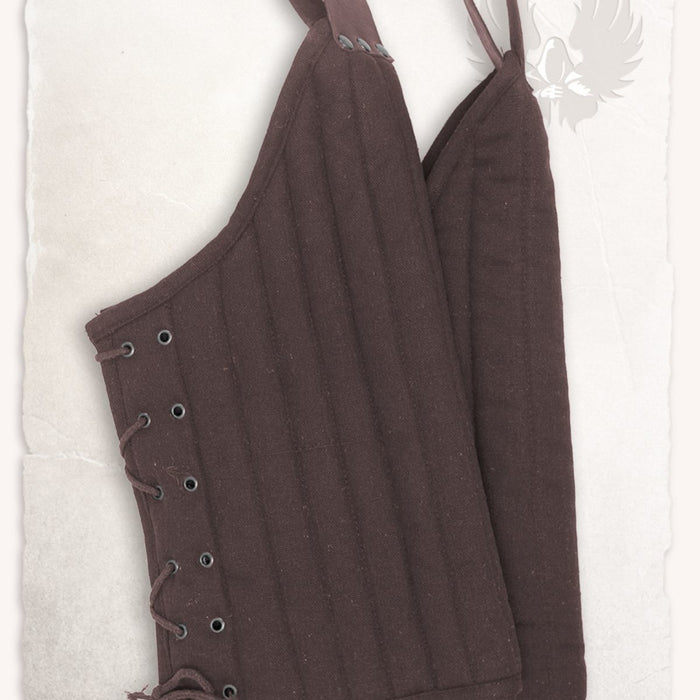 Gambeson cuisses, thigh armour, Leopold brown