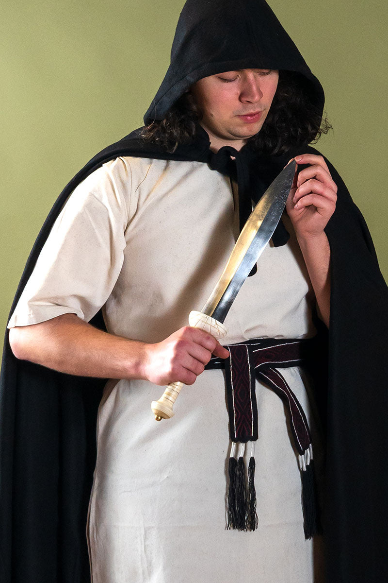 Medieval cloak Karen black, wool mix