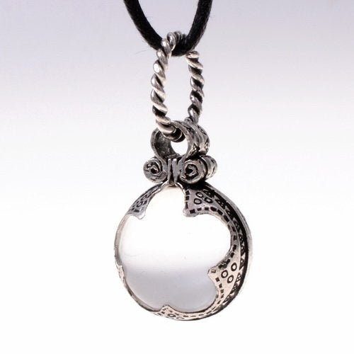 Cristal de roche viking de Gotland taille L, en bronze argenté