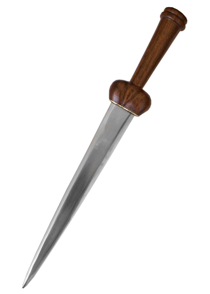 Bollock dagger with scabbard, semi-sharp