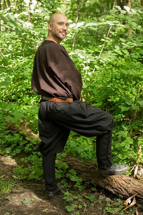 Viking trousers Rollo, black