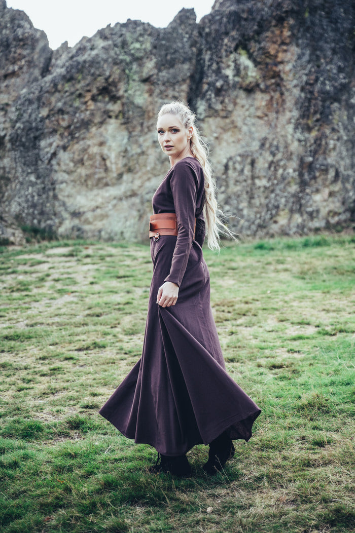 Viking dress Lina, dark brown