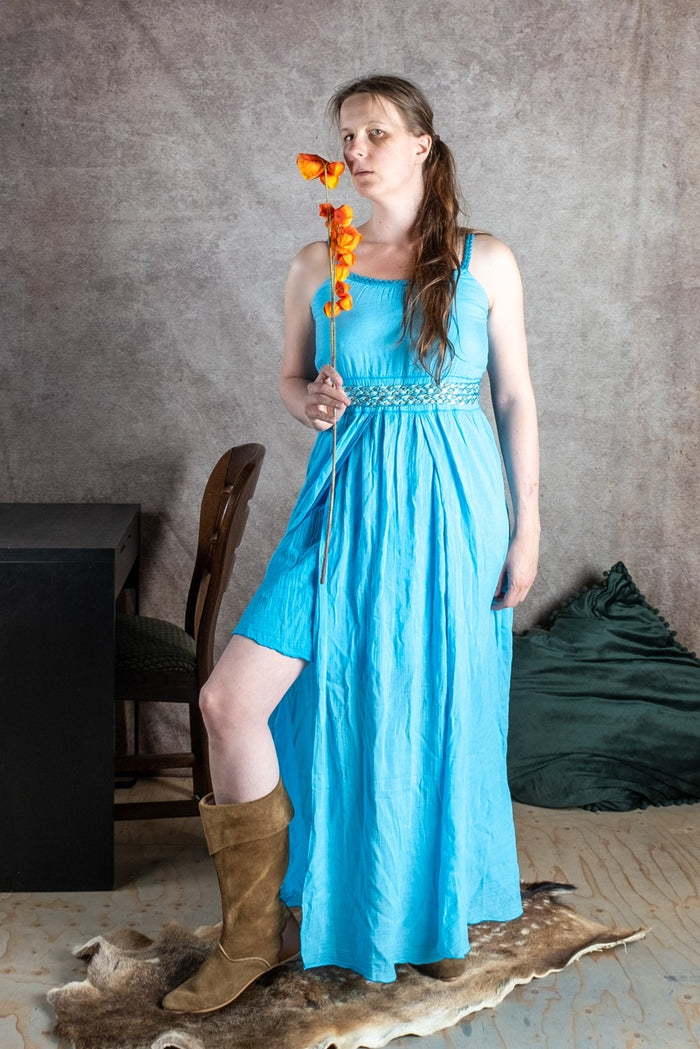 Goddess dress Thetis, turquoise