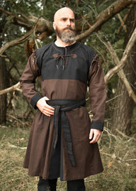 Medieval tunic Skjoldehamm, brown-black