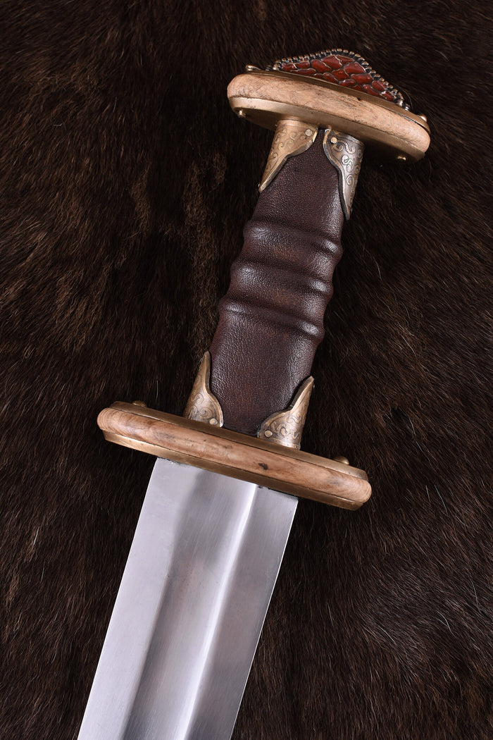 Sutton Hoo sword with enamel, semi-sharp