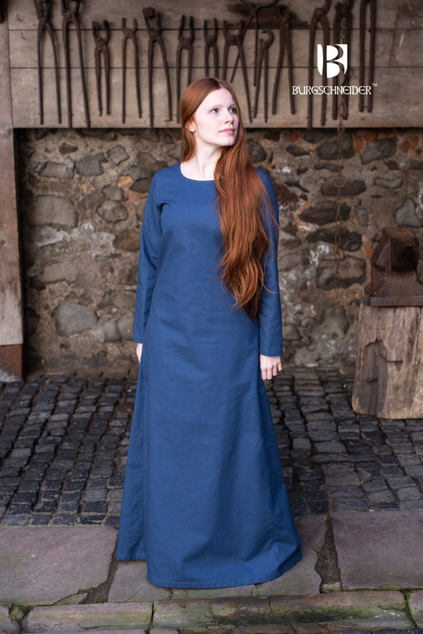Medieval dress Freya, blue