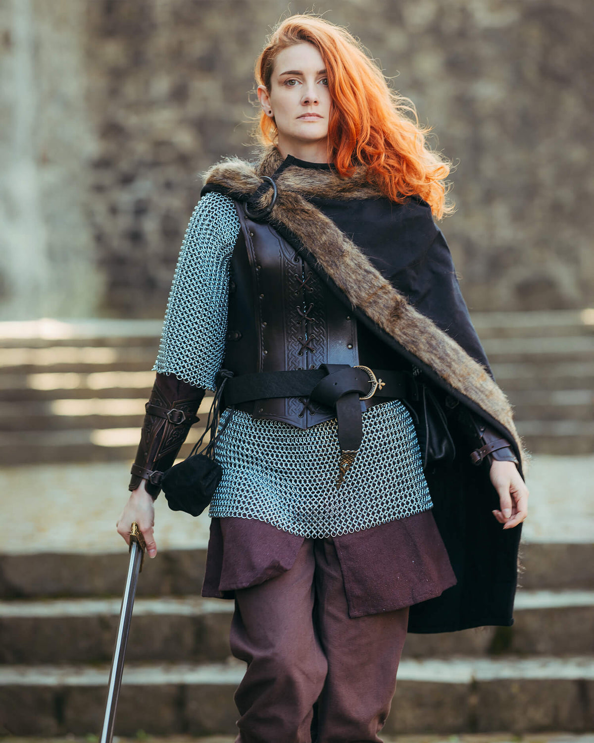 Viking cloak Bjorn black