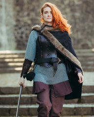 Viking cloak Bjorn black