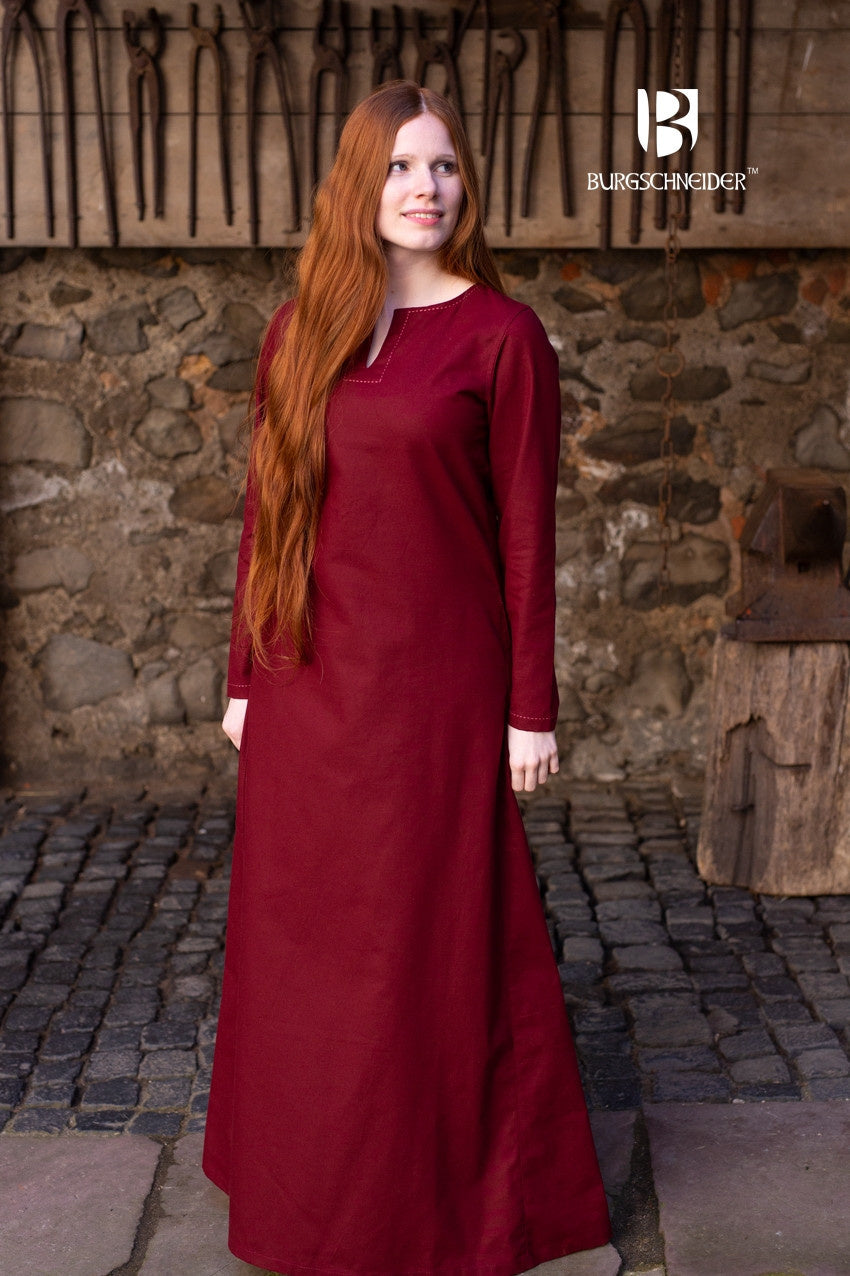 Dress Feme, burgundy red