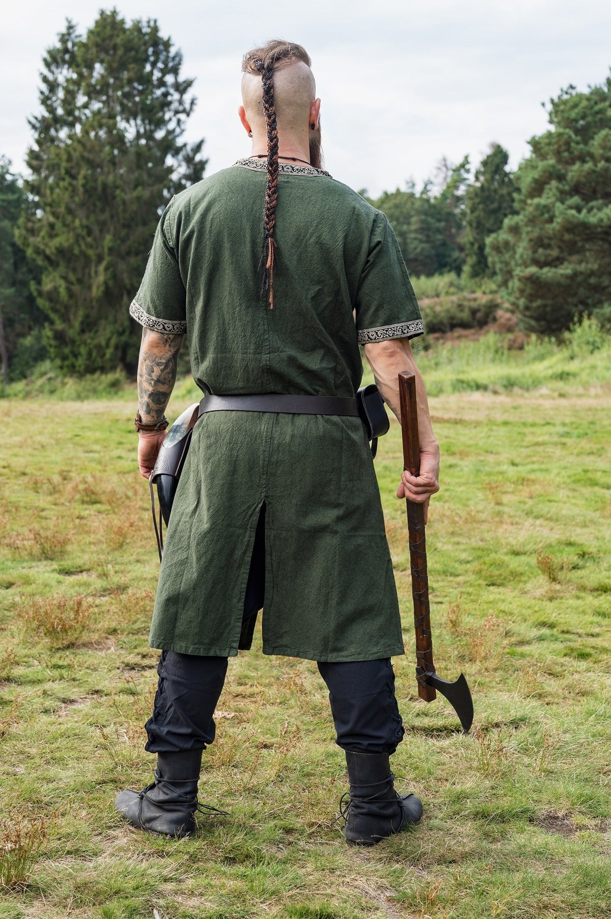 Celtic tunic, short sleeves, green