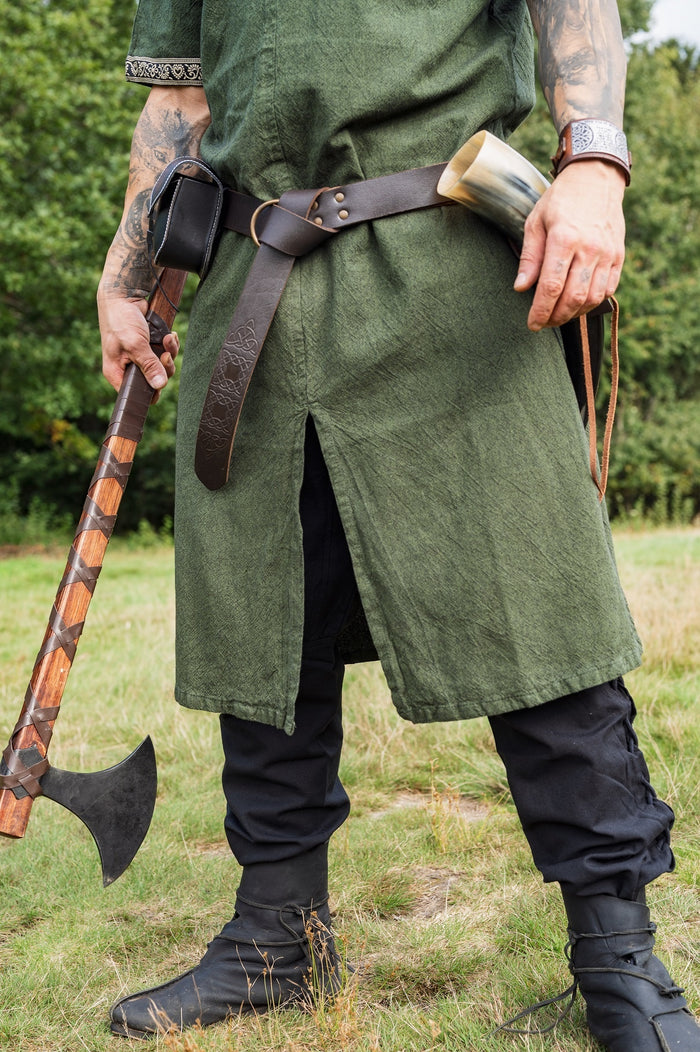 Celtic tunic, short sleeves, green
