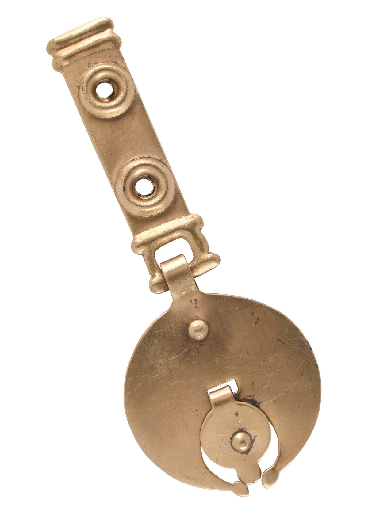 Decorated belt end for Roman belts