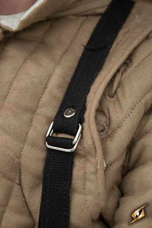 Faulds and tassets with straps, 1 mm