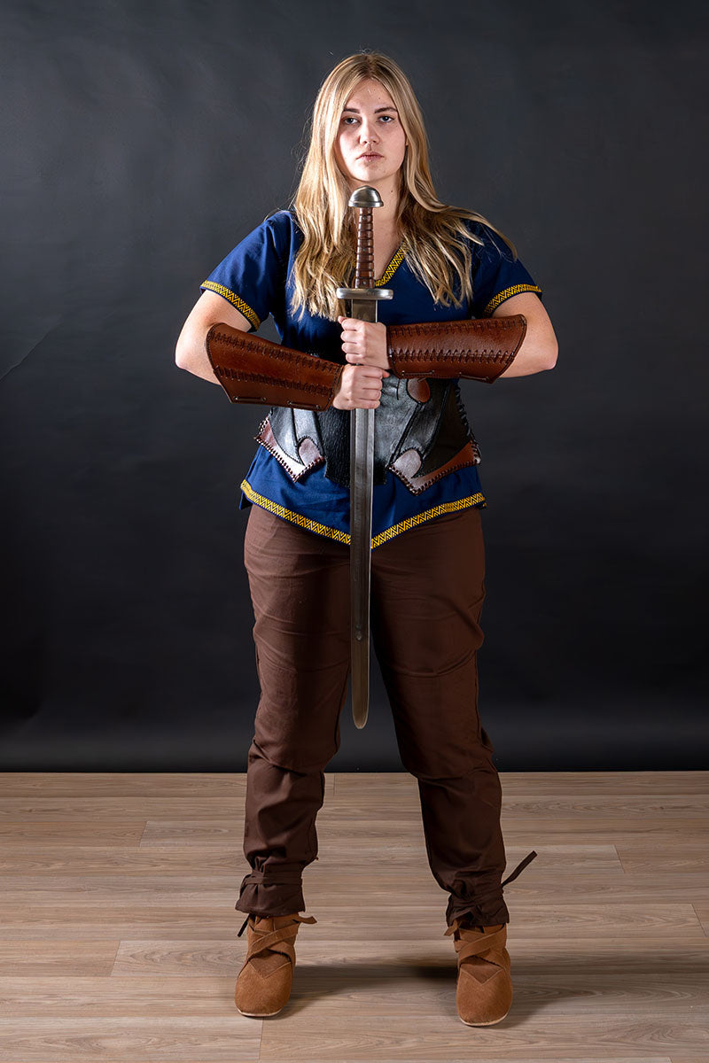 Dark Elf Lederkorsett, schwarz braun