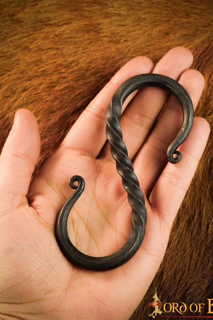 Hand-forged S-hooks set of 5 pieces