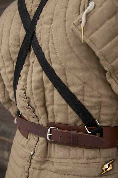 Faulds and tassets with straps, 1 mm