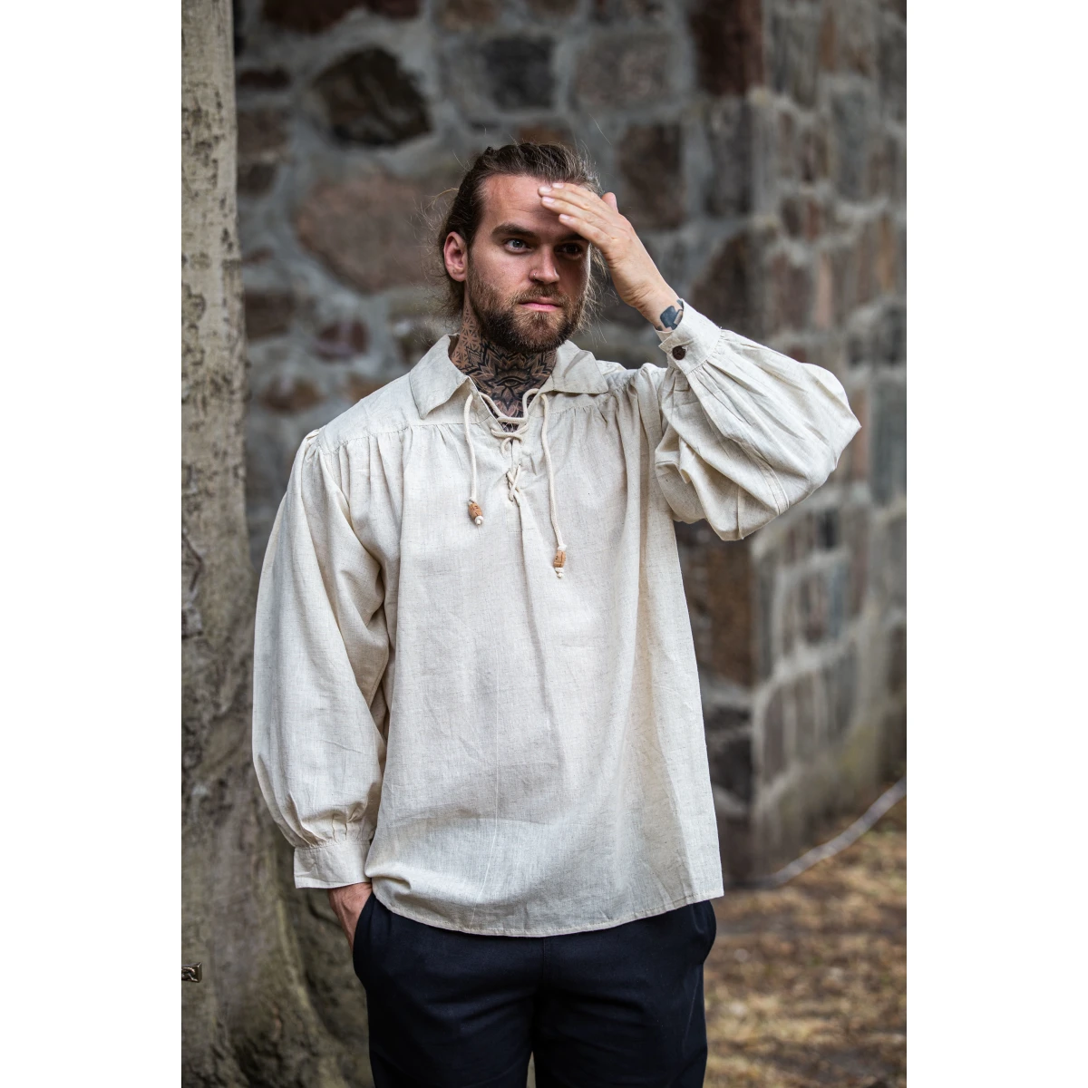 Arn Shirt, early 17th century, cream