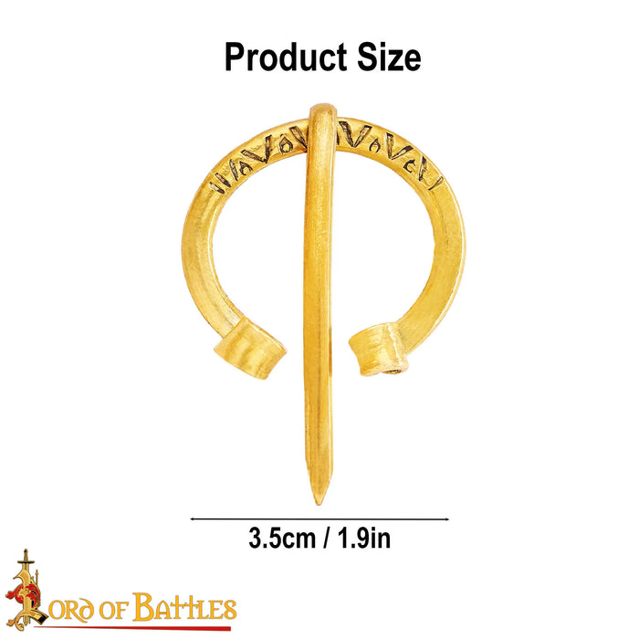 Early medieval horseshoe fibula, brass