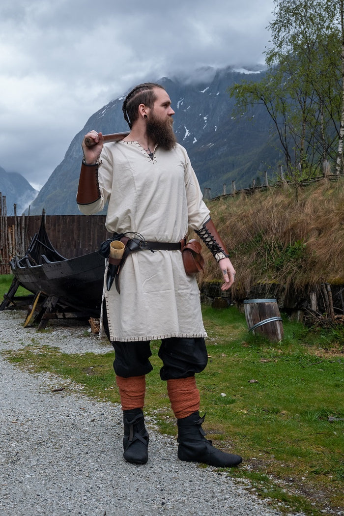 Germanic Thorsberg tunic with authentic zoom, cream