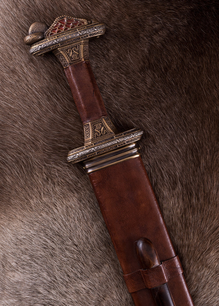 Vendel sword Uppsala 7th-8th century, brass hilt, damast, semi-sharp
