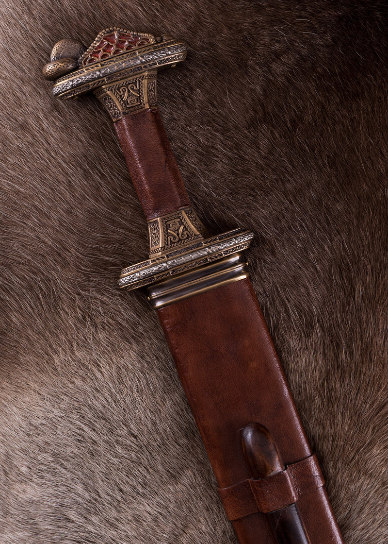 Spada vendel Uppsala, VII–VIII secolo, guardia in ottone, damasco, semi-affilata