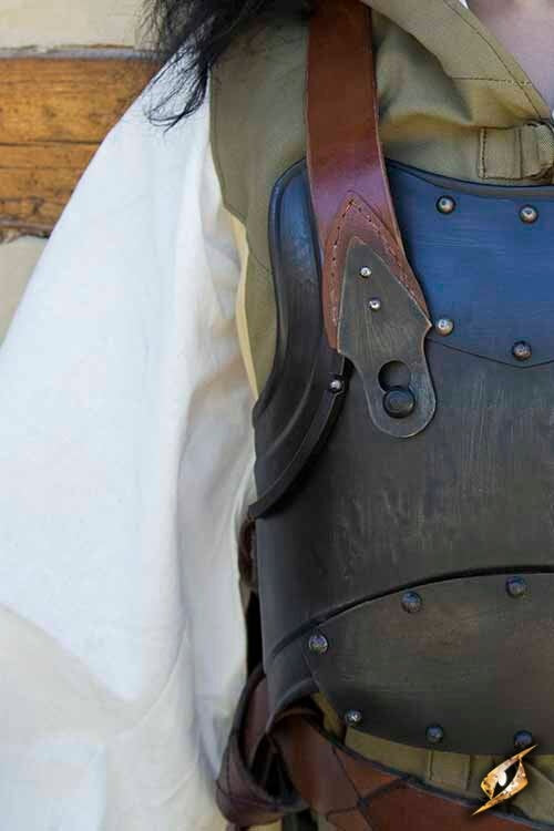Merc steel-leather cuirass, bronzed, 1 mm